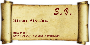 Simon Viviána névjegykártya